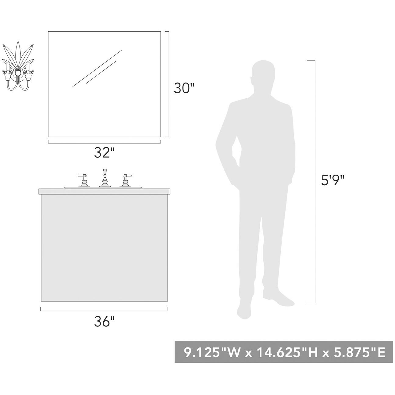 Lillianne 2 Light 9.13 inch Heirloom Gold Wall Sconce Wall Light