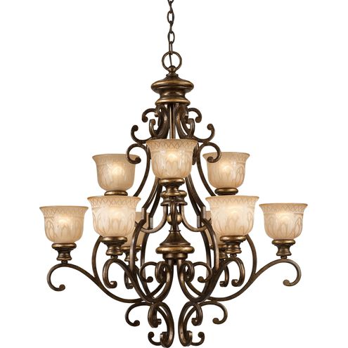 Norwalk 9 Light 34 inch Bronze Umber Chandelier Ceiling Light