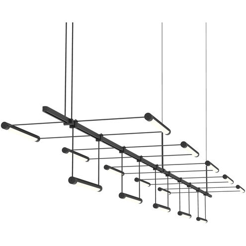 Suspenders LED 97 inch Satin Black Pendant Ceiling Light