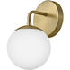 Julep LED 7.25 inch Lacquered Brass Bath Light Wall Light
