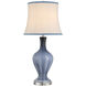 Zeta 33.25 inch 150 watt Gray Blue and Clear Table Lamp Portable Light