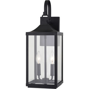 Old Town 2 Light 19.5 inch Textured Black Outdoor Wall Lantern