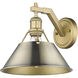 Yep Orwell 1 Light 10 inch Brushed Champagne Brass Wall Sconce Wall Light in Aged Brass