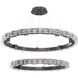 Tessera LED Graphite Chandelier Ceiling Light, Two-Tier Ring