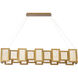 Fury LED 18 inch Aged Brass Chandelier Ceiling Light in 48in.