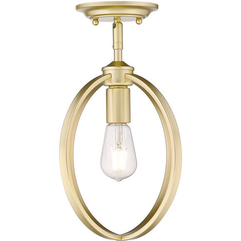 Colson 1 Light 10 inch Olympic Gold Semi-flush Ceiling Light in No Shade