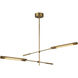Astrid LED 41.5 inch Metal Shade and Vintage Brass Multi-Pendant Ceiling Light
