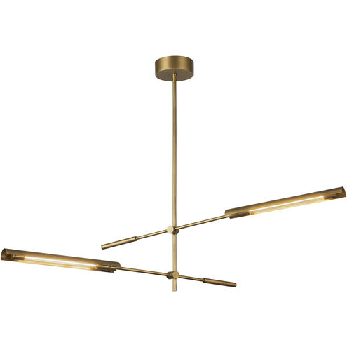 Astrid LED 41.5 inch Metal Shade and Vintage Brass Multi-Pendant Ceiling Light