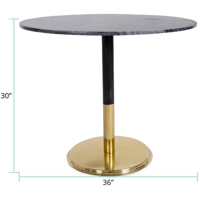 Micca Black and Gray with Gold Bistro Table