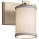 Textile LED 7 inch Brushed Brass Wall Sconce Wall Light