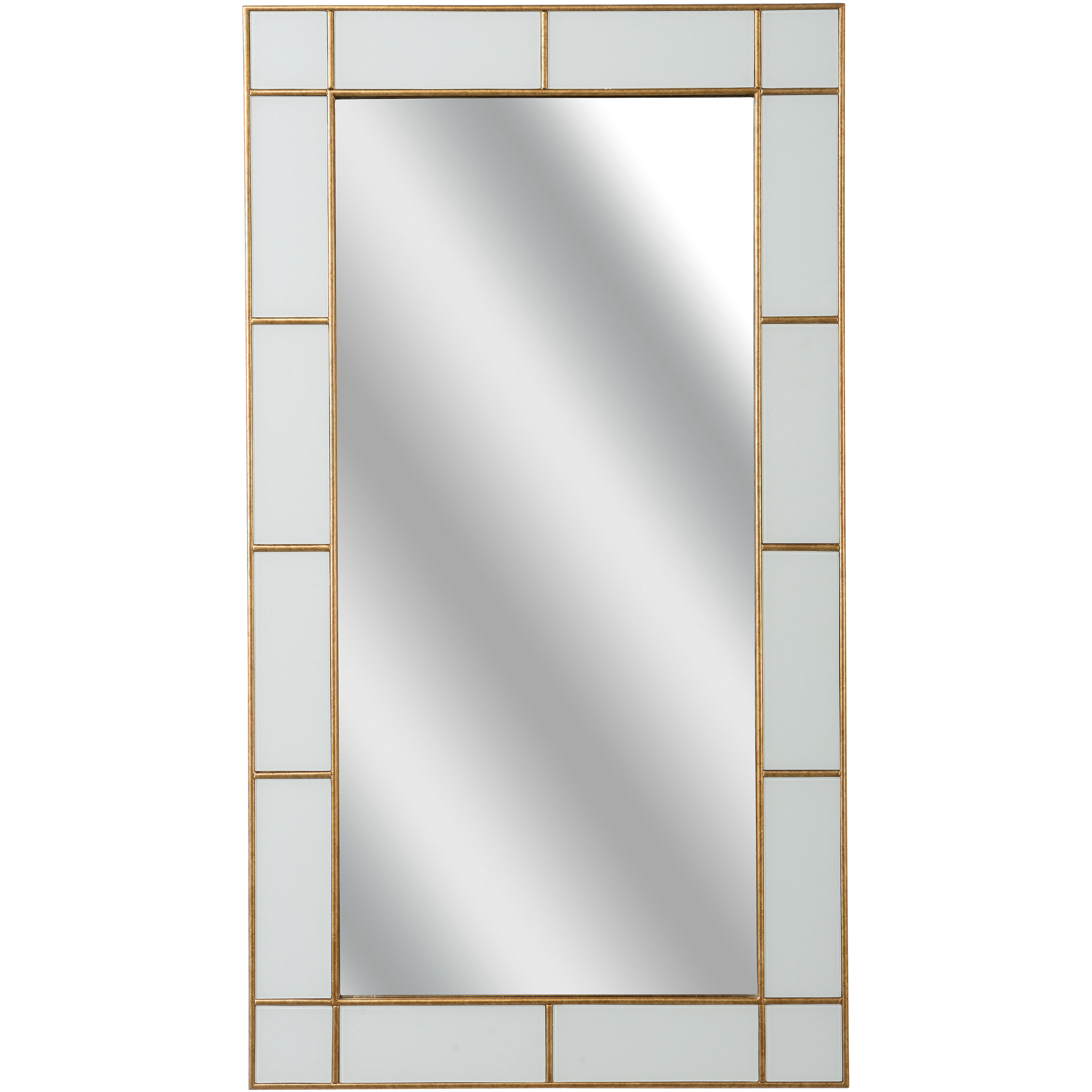 Herman Hesse 54 X 30 inch Gold and Gray Mirror