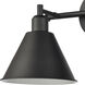 Abbington 2 Light 17.5 inch Matte Black Vanity Light Wall Light