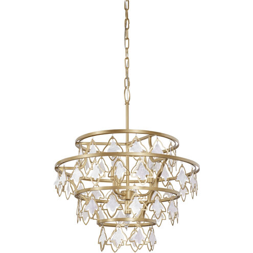 Fleur 4 Light 22 inch French Gold Chandelier Ceiling Light, Smithsonian Collaboration