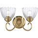 Audra 2 Light 16 inch Brushed Champagne Bronze Vanity Light Wall Light