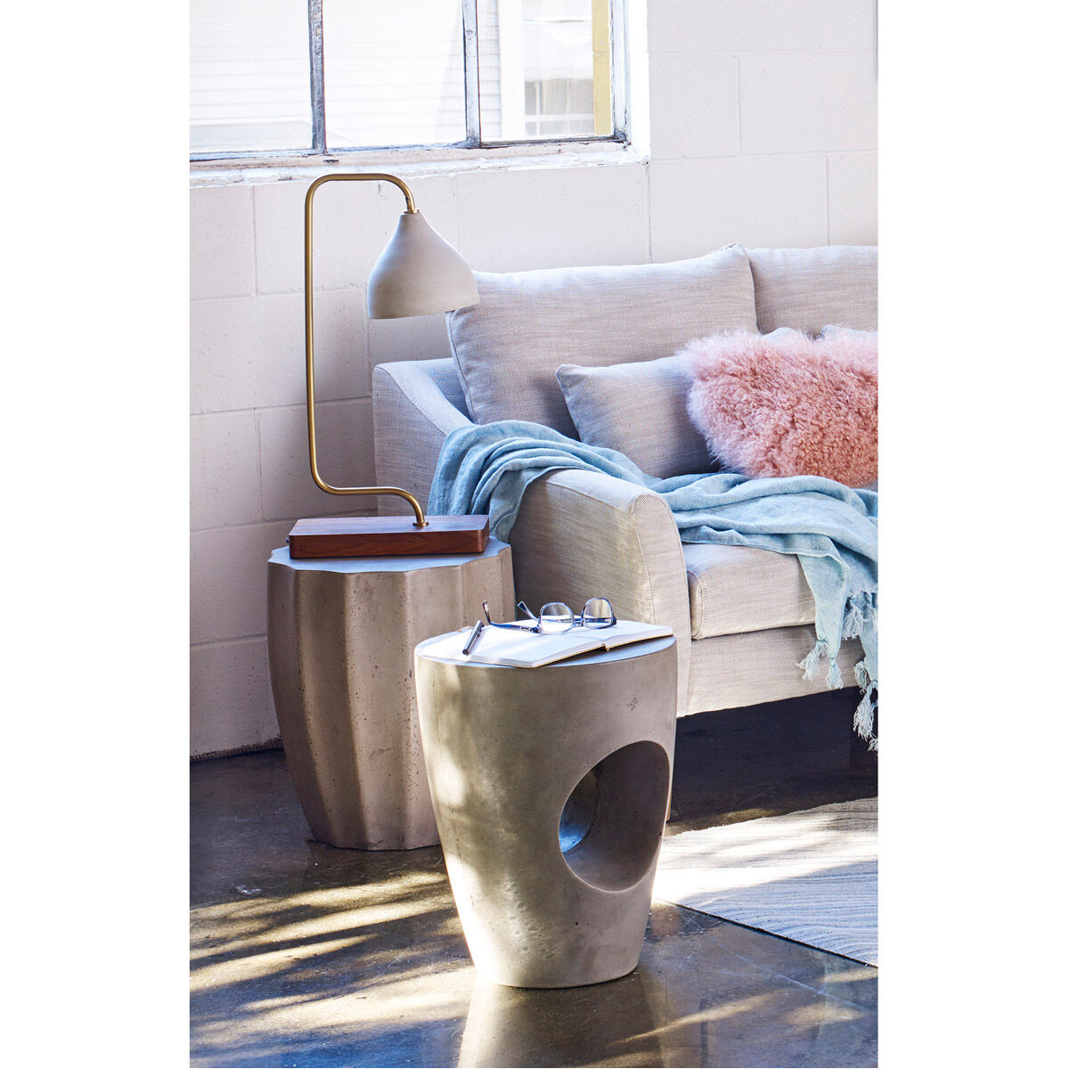 Aylard 18 inch Grey Outdoor Stool