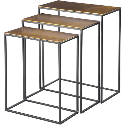 Coreene 26 X 21 inch Gold Nesting Tables, Set of 3