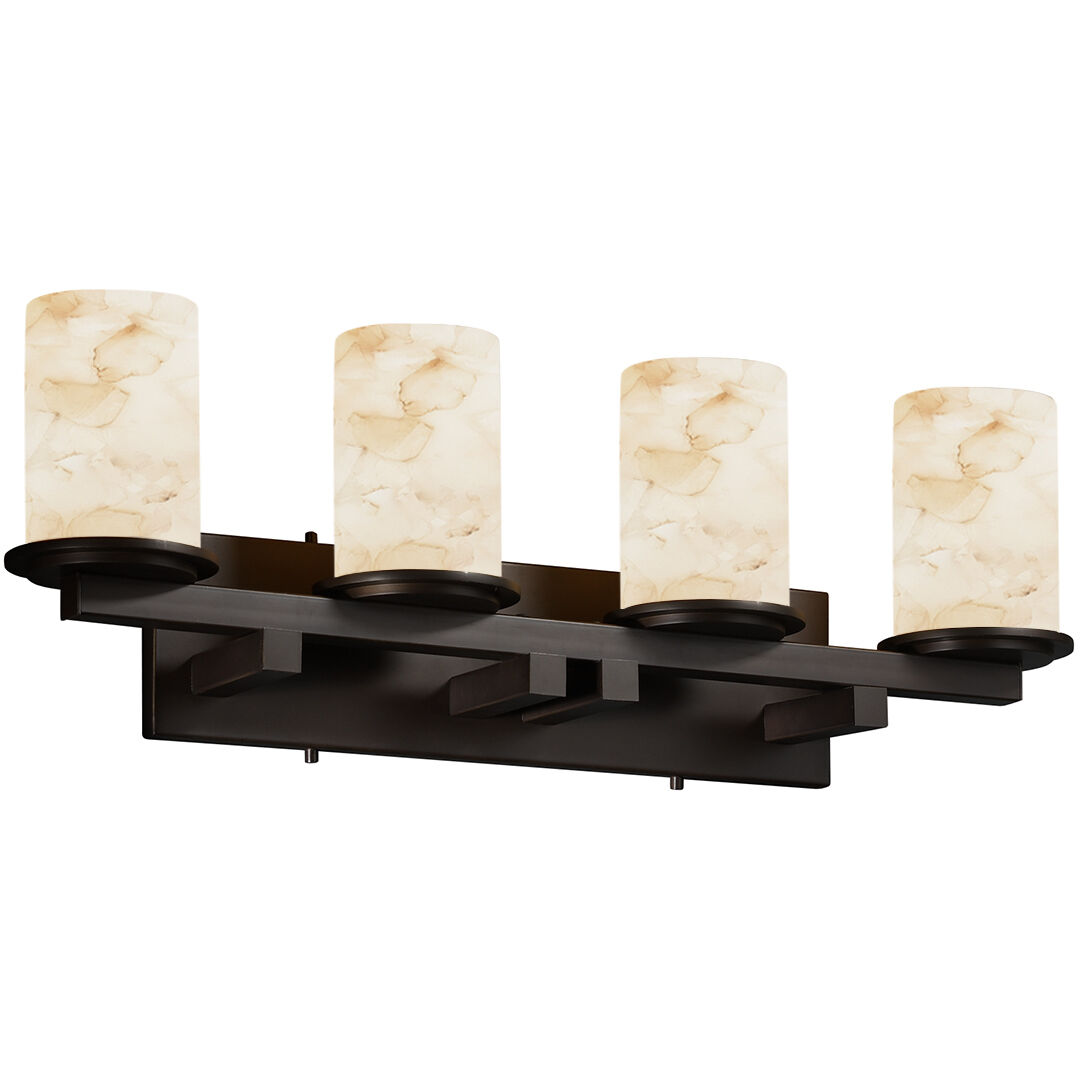 Alabaster Rocks 4 Light 29 inch Polished Chrome Bath Vanity Light Wall Light in 2800 Lm LED