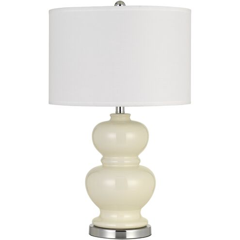 Bergamo 27 inch 150 watt Ivory White Table Lamp Portable Light