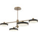 Iris LED 49 inch Novel Brass with Licorice Mobile Chandelier Ceiling Light
