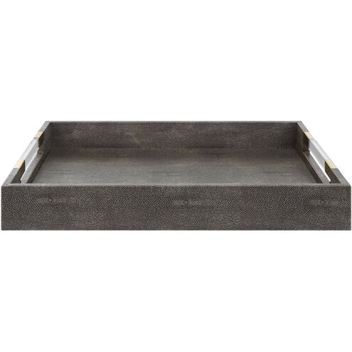 Wessex Gray Shagreen with Clear Acrylic and Aged Gold Tray