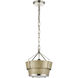 Marin 1 Light 11 inch Corkwood with Polished Nickel Pendant Ceiling Light in Corkwood/Polished Nickel