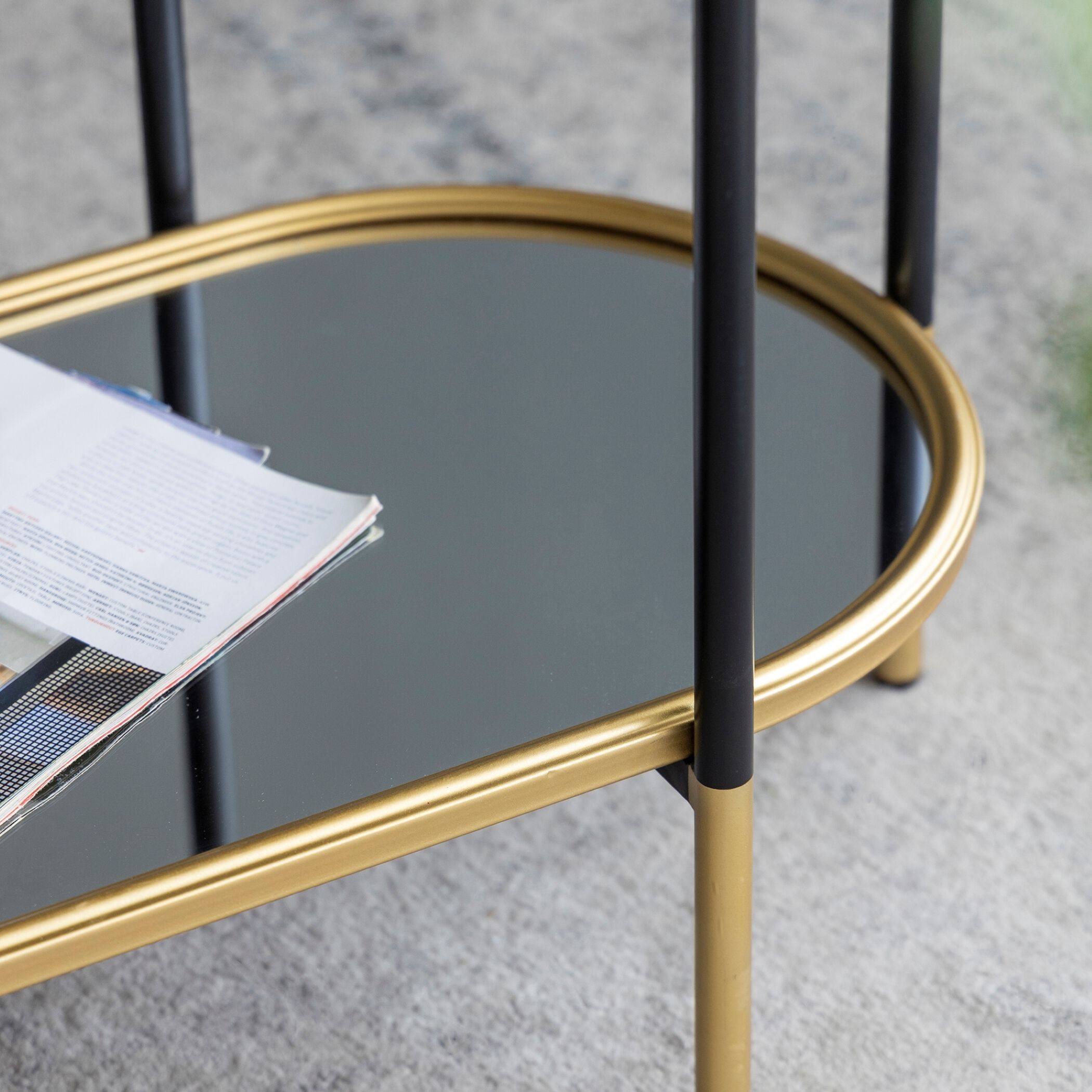 Bertram 41.3 X 16.5 inch Black/Gold Console