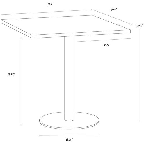 Claudia White / Pewter Bistro Table