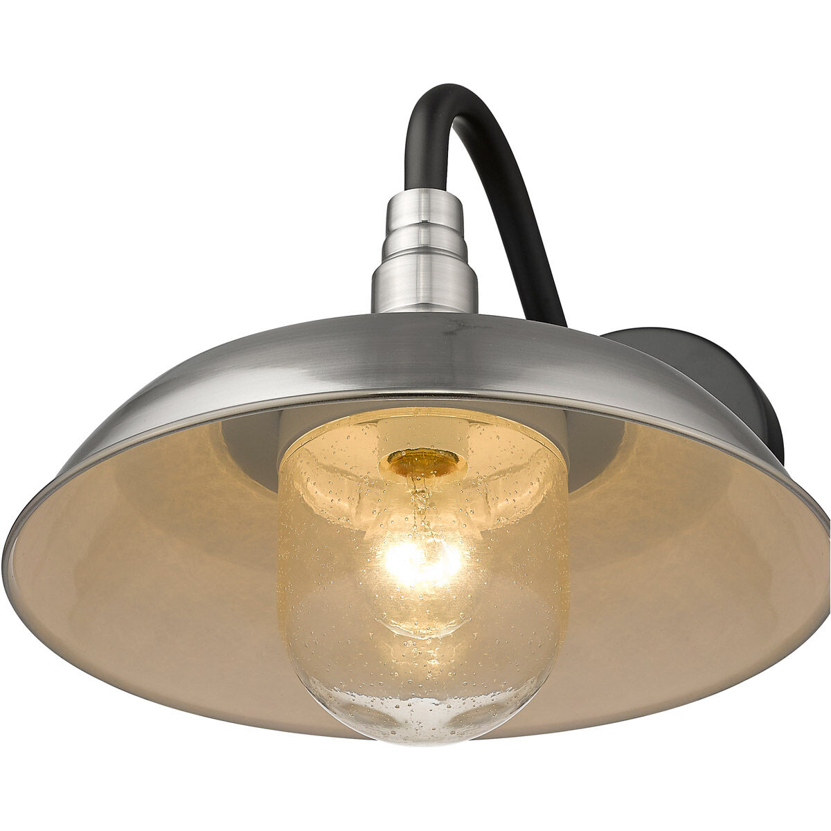 Burry 1 Light 14 inch Satin Nickel Exterior Wall Mount