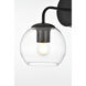 Genesis 1 Light 6 inch Black Bath Sconce Wall Light