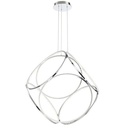 Glenview LED 34 inch Chrome Chandelier Ceiling Light, Large