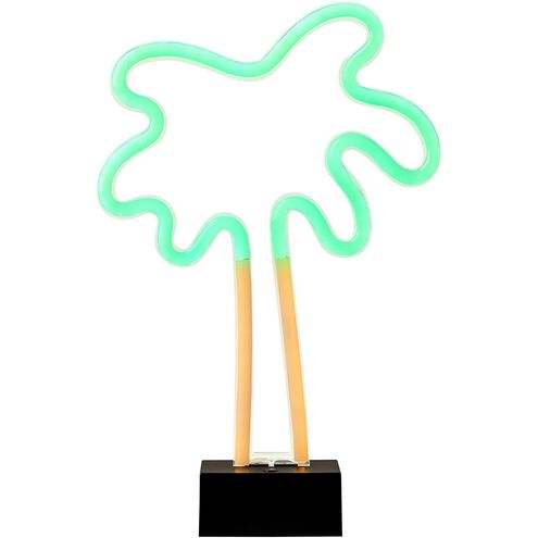 Palm Tree 11.75 inch Green/Yellow LED Neon Lamp Portable Light