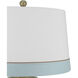 Kora 32 inch 150 watt White and Light Blue Table Lamp Portable Light