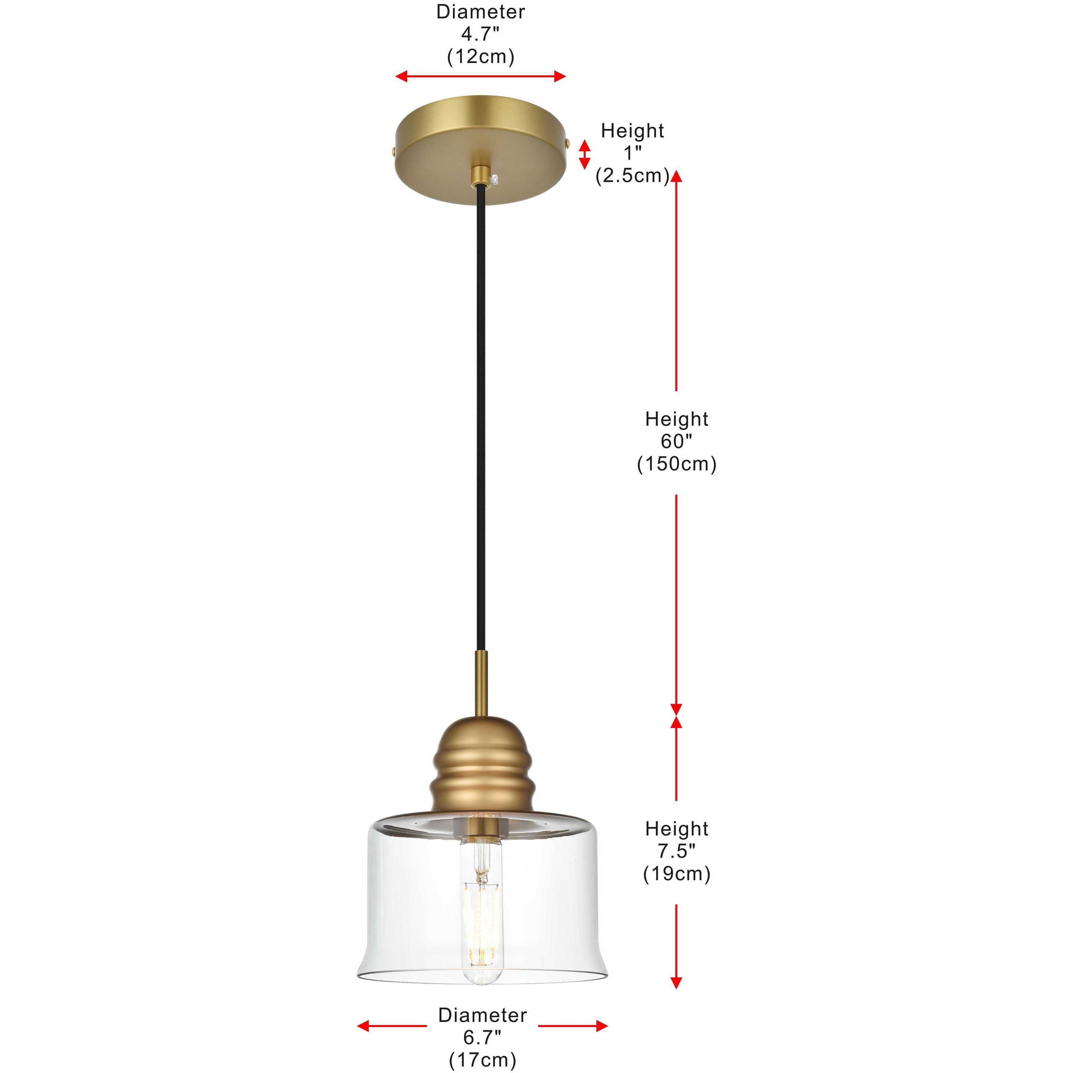 Kenna 1 Light 7 inch Satin Gold Pendant Ceiling Light
