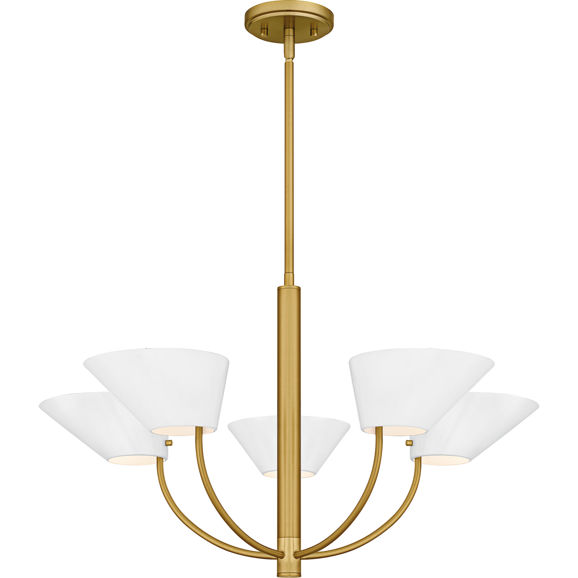 Penley 5 Light 28 inch Brushed Gold Chandelier Ceiling Light