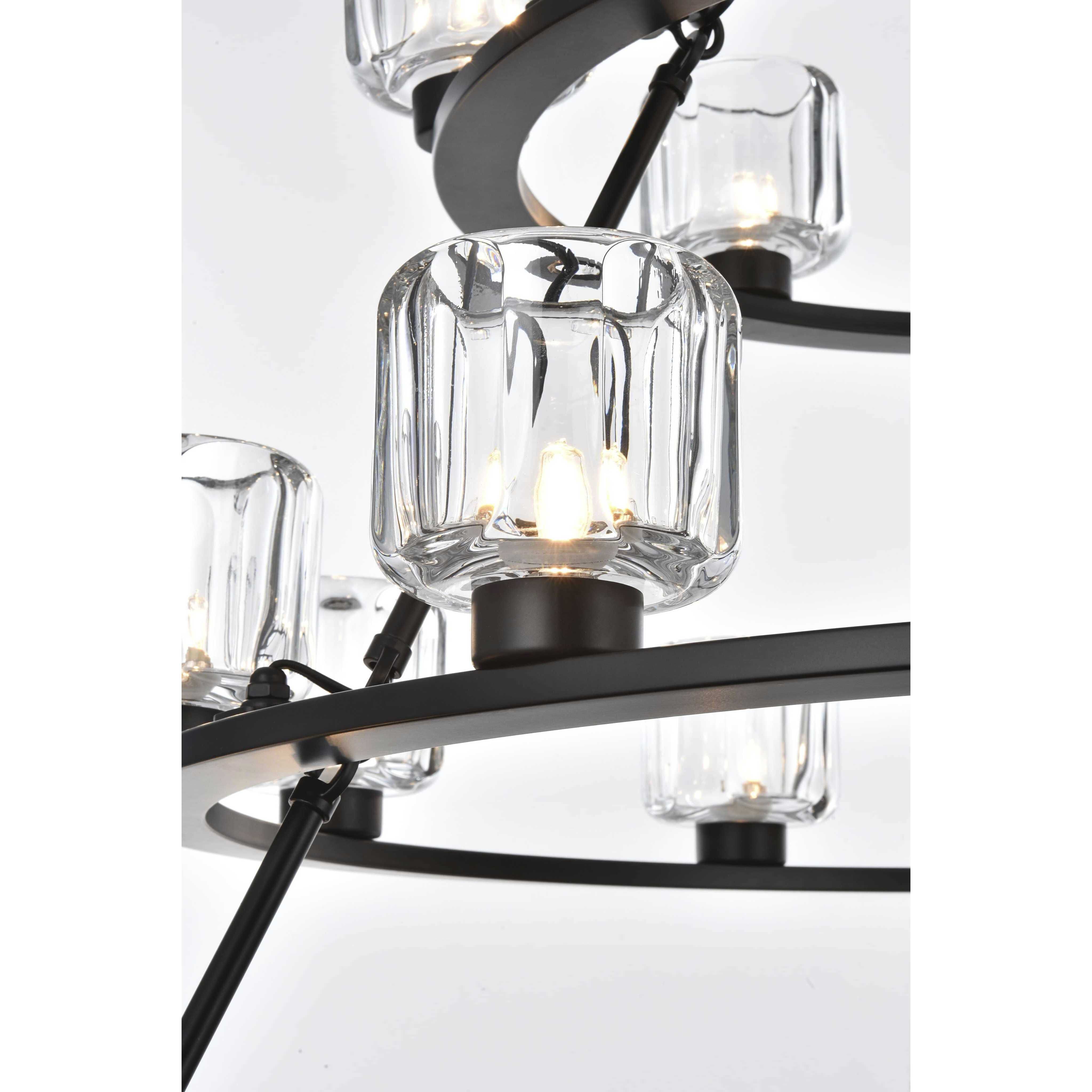 Cadence 27 Light 48 inch Black Chandelier Ceiling Light