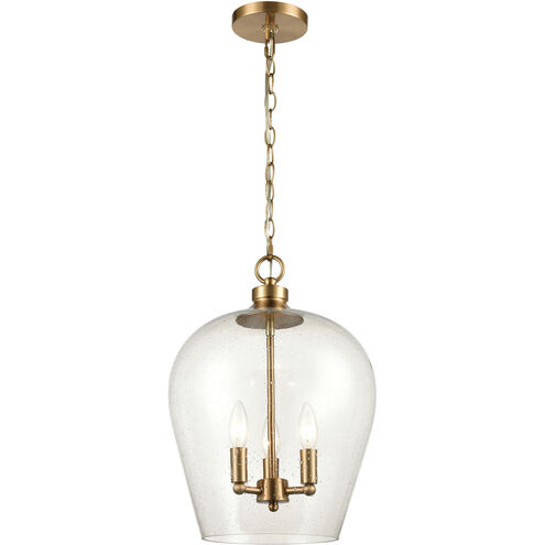 Darlene 3 Light 13 inch Satin Brass Pendant Ceiling Light