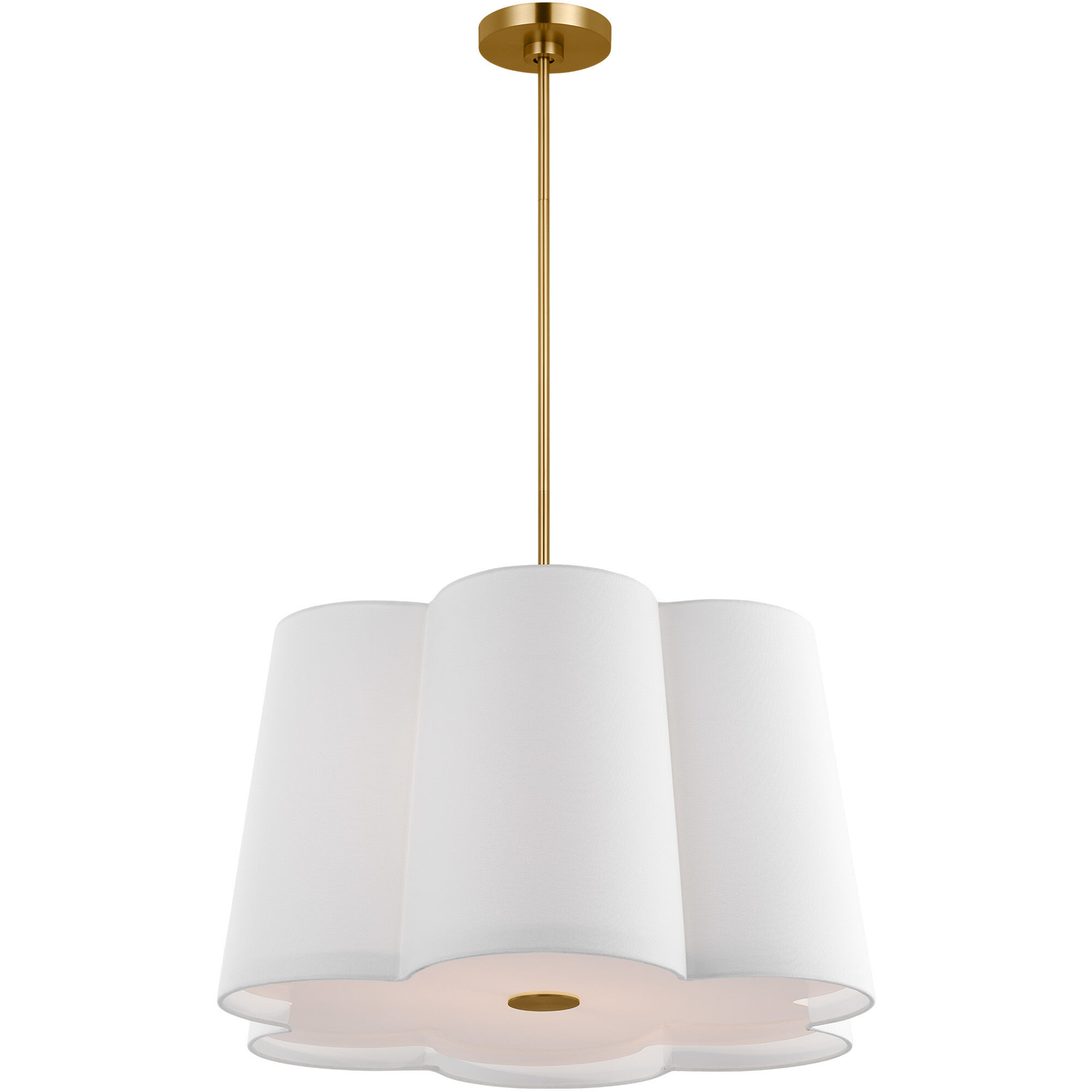 kate spade new york Bronte 4 Light 28 inch Burnished Brass Hanging Shade Pendant Ceiling Light