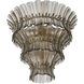 Toscano 10 Light 26.38 inch Antique Brass Chandelier Ceiling Light in Smoke Glass