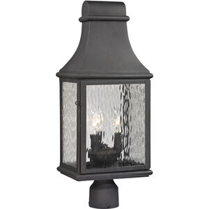 Forged Jefferson 3 Light 23 inch Charcoal Outdoor Post Light