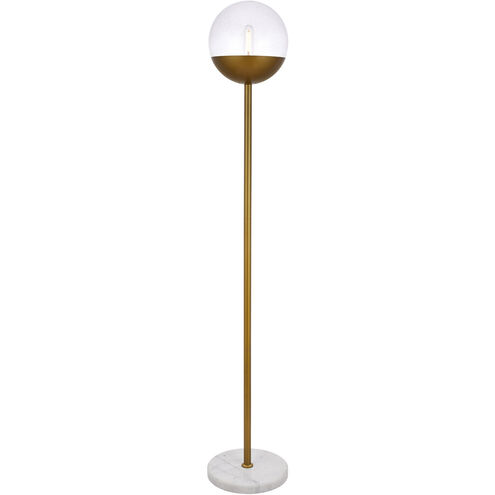 Eclipse 62 inch 40 watt Brass Floor Lamp Portable Light