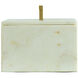 Anita 14 X 6 inch White and Brass Box