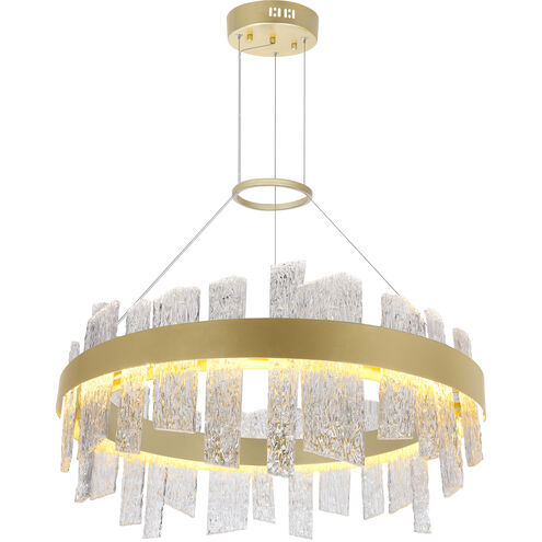 Guadiana LED 32 inch Satin Gold Chandelier Ceiling Light