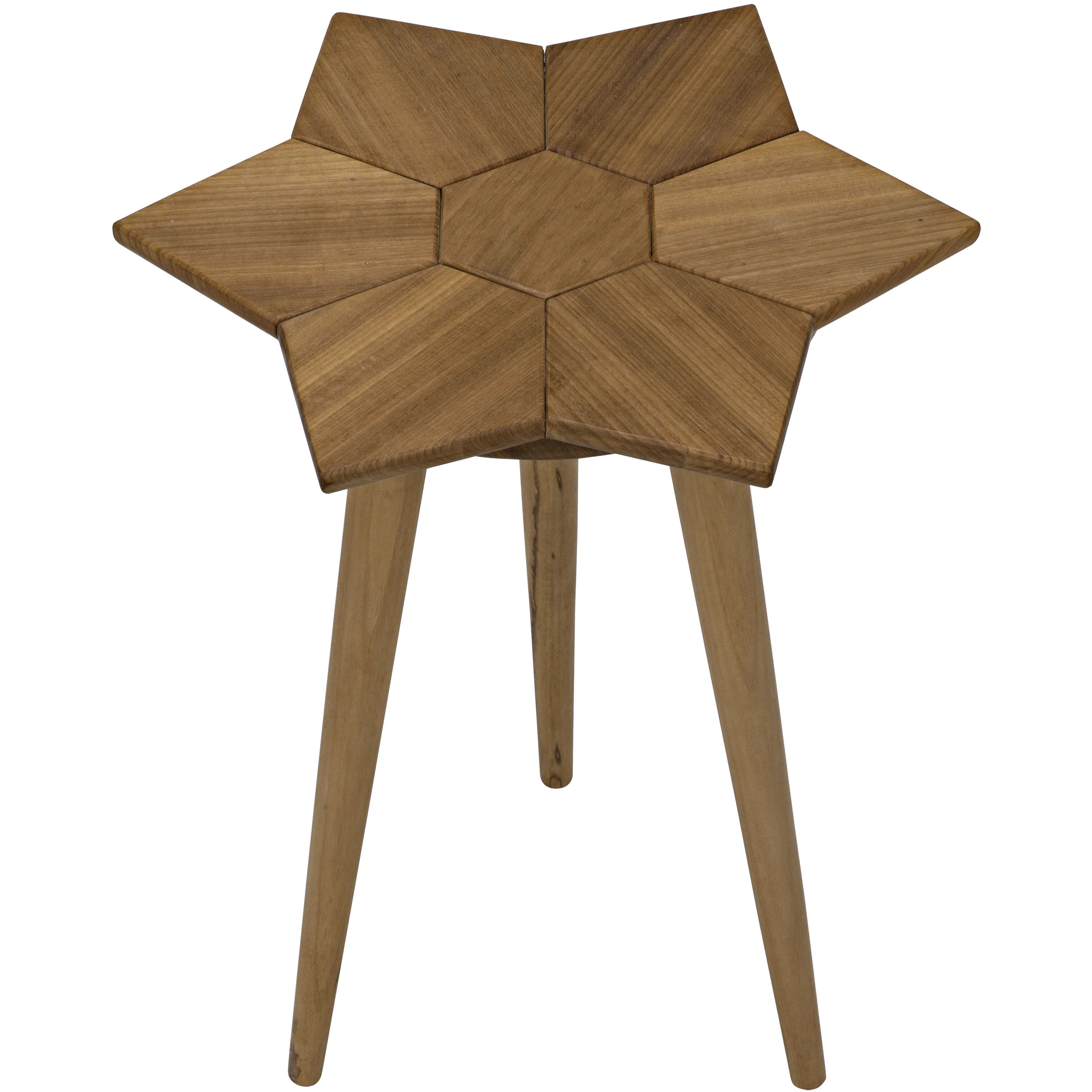 Petal 26 X 20 inch Gold Teak Side Table