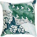 Geisha 22 inch Dark Green, Mint, Medium Gray, Aqua, Teal, Ivory Pillow Kit