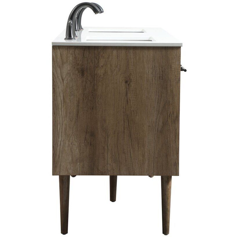 Cyrus 60 X 22 X 34 inch Natural Oak Vanity Sink Set