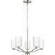 Adley 5 Light 22.87 inch Brushed Nickel Chandelier Ceiling Light 