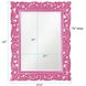 Chateau 42 X 31 inch Glossy Hot Pink Wall Mirror