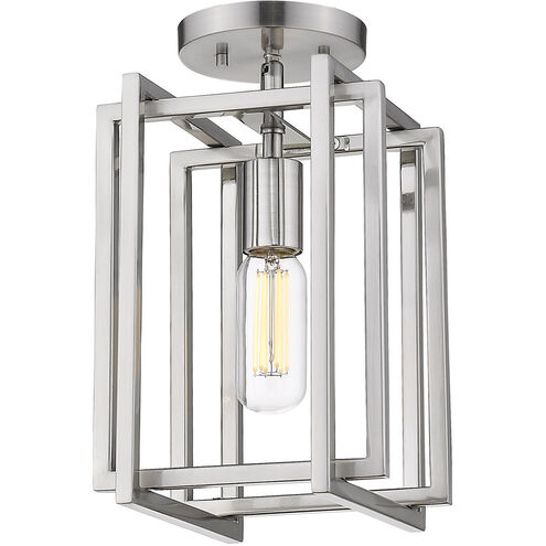 Tribeca 1 Light 7 inch Pewter Semi-flush Ceiling Light