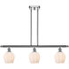 Ballston Norfolk 3 Light 36 inch Polished Chrome Island Light Ceiling Light in Matte White Glass