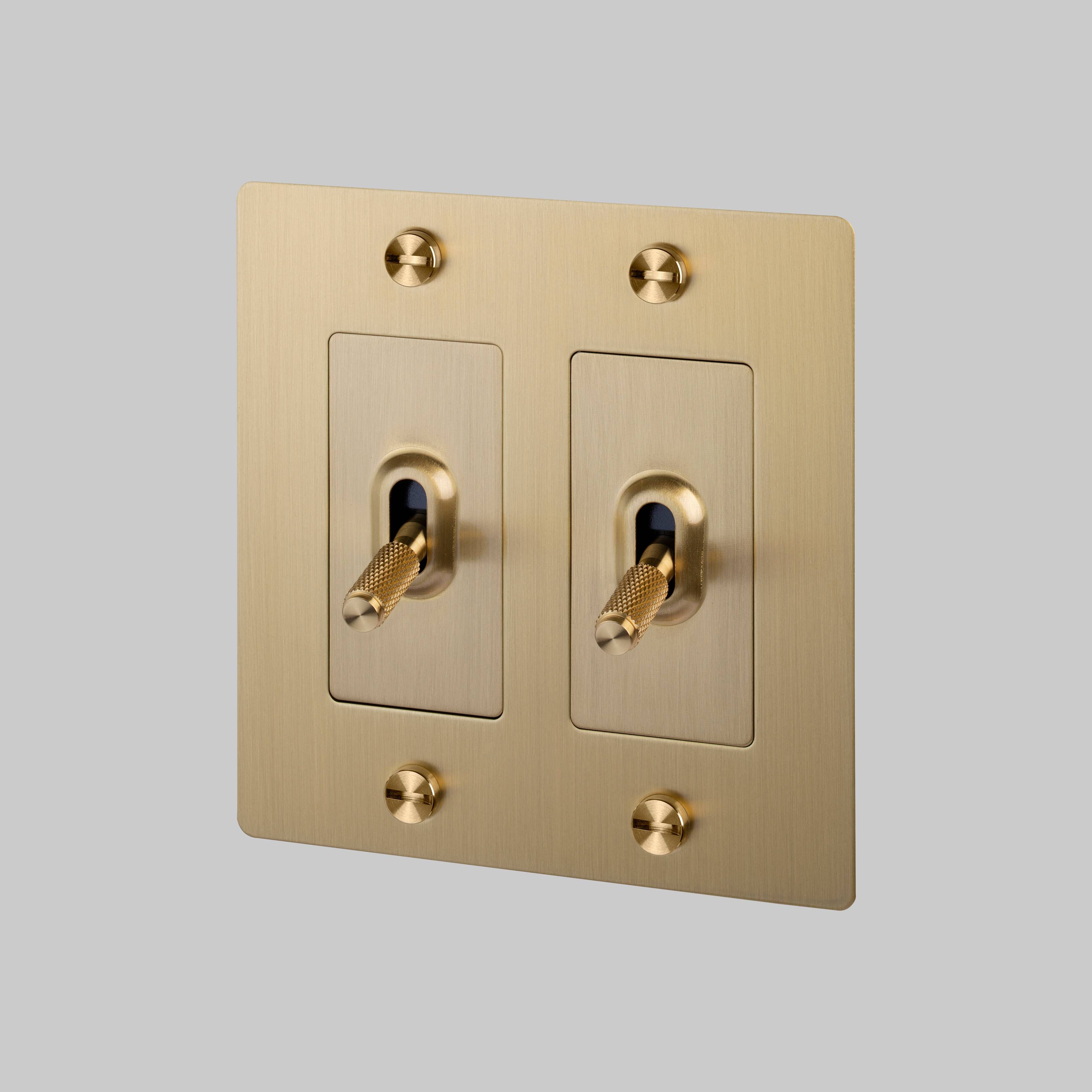 2G Toggle 120-277 Brass Light Switch